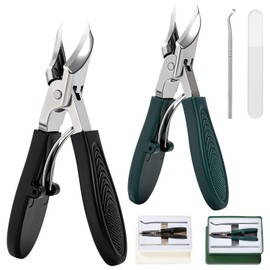 Oblique Nail Scissors Toenails, Nail Clippers Set with Wide Opening for Seniors Thick Toenails, Heavy Duty Nail Clippers Toenails, Sharp Beveled Nail Clippers