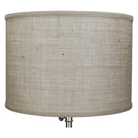 FenchelShades.com 14" Top Diameter x 14" Bottom Diameter 10" Slant Height Lampshade USA Made (Burlap Natural)