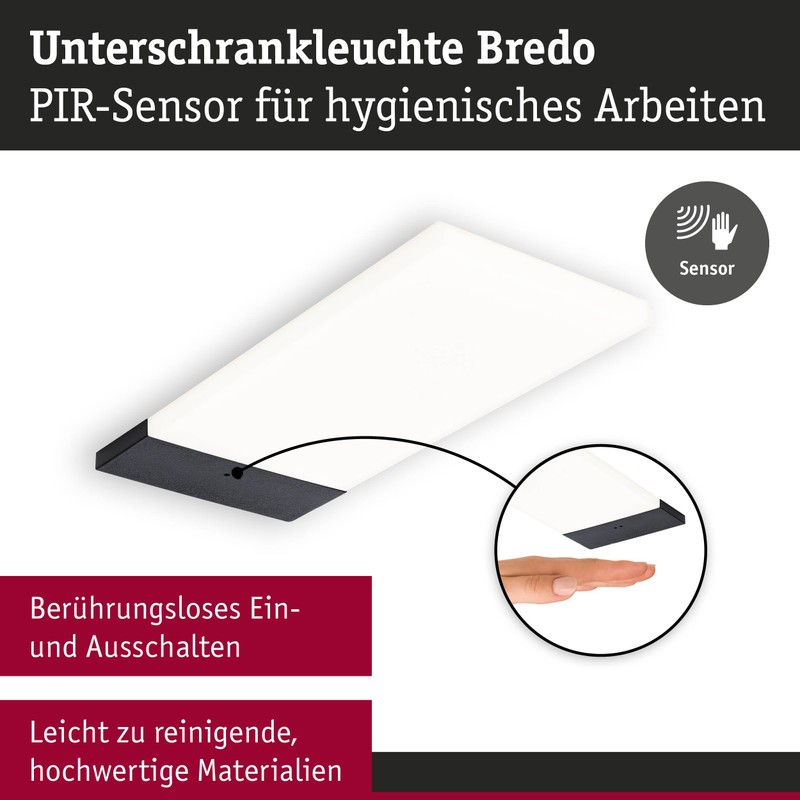 Paulmann Bredo 92123 LED Under Cabinet Light Including Proximity Sensor