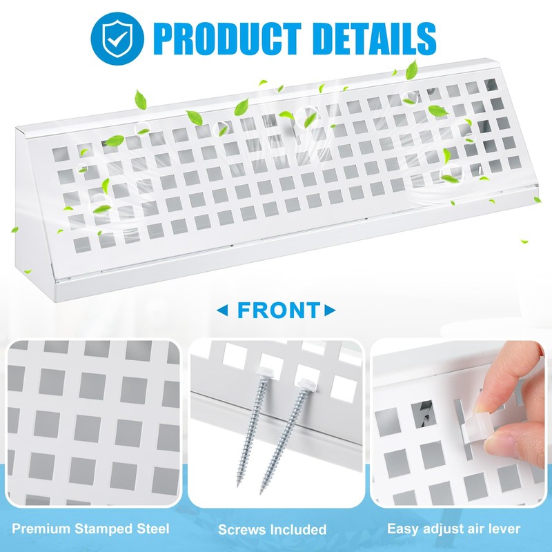 Yaocom 1 Pack Baseboard Register Duct Opening Size Modern Design