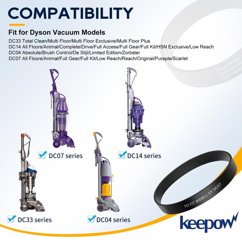 KEEPOW Clutch Belt Compatible with Dyson DC07 DC04 DC14 Vacuum
