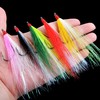 Fishing Bucktail Teaser Hooks,5pcs Saltwater Fishing Jig Teaser Lures with