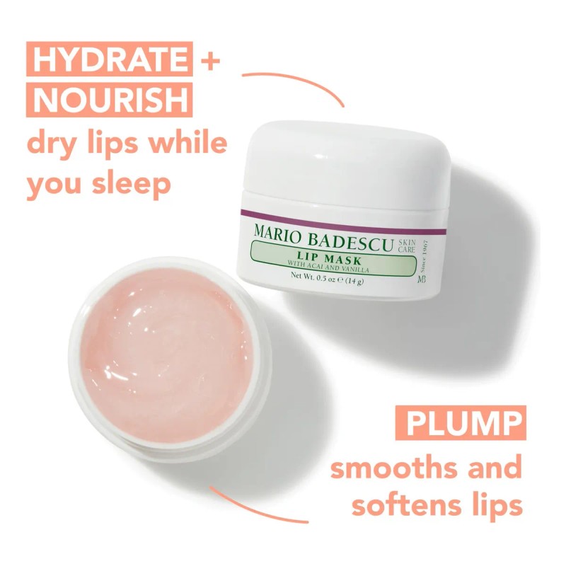 Mascarilla Labial Mario Badescu Con Acai Y Vainilla,