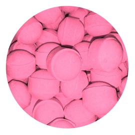 30 x Scented Bath Marbles Fizzers Mini Bombs in Gift Bag (Rhubarb Custard)