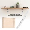 2 Pcs Folding Shelf Brackets Heavy Duty, Foldable Metal Wall