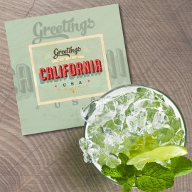 Unbranded California USA State Greetings Vintage 4'' X 4'' Square Wooden Coaster