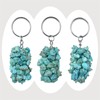 RECKSI Polished Crystal Chip Stones Keyring for Car Key Healing