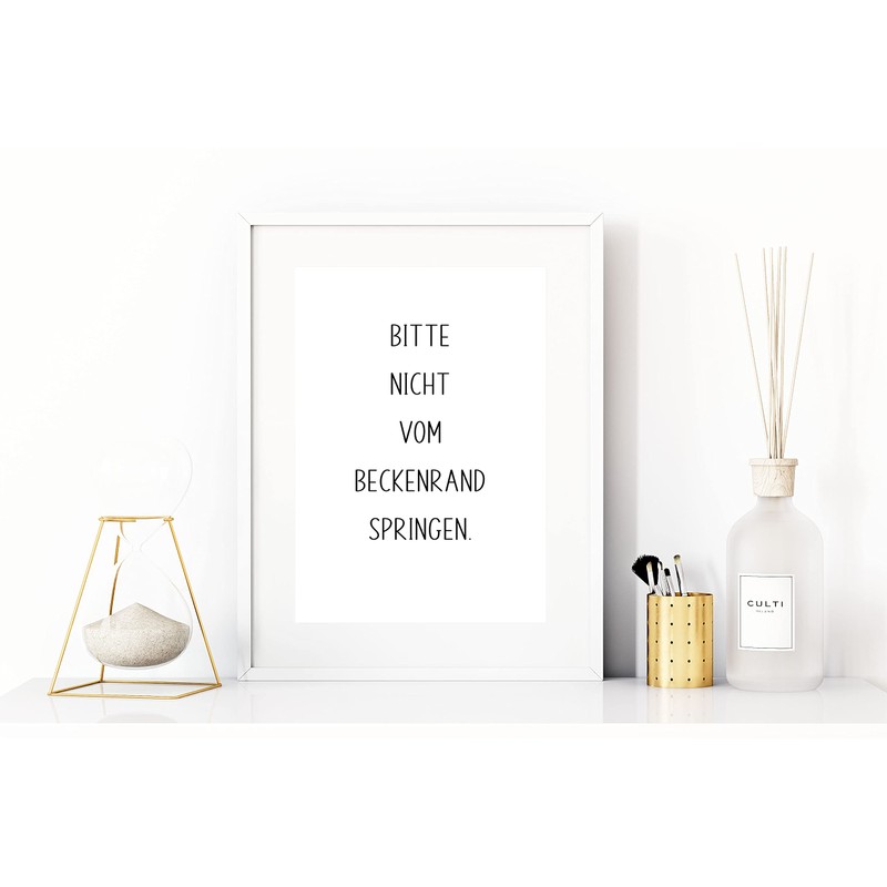 Bitte Nicht vom Beckenrand Springen Wall Picture - Versatile Decoration