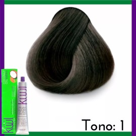 Kuul Tinte Permanente Cabello Tono 1 Negro Tubo 90g