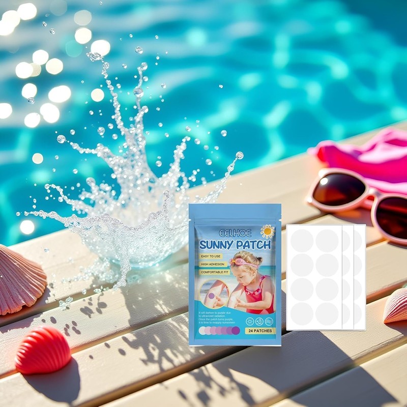 24 Pieces UV Stickers for Sunscreen, Reapply Sun Cream Stickers,