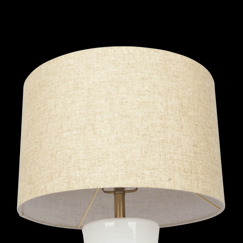 Cascade Off-White Glass Table Lamp with Golden Base Elegant Cascade