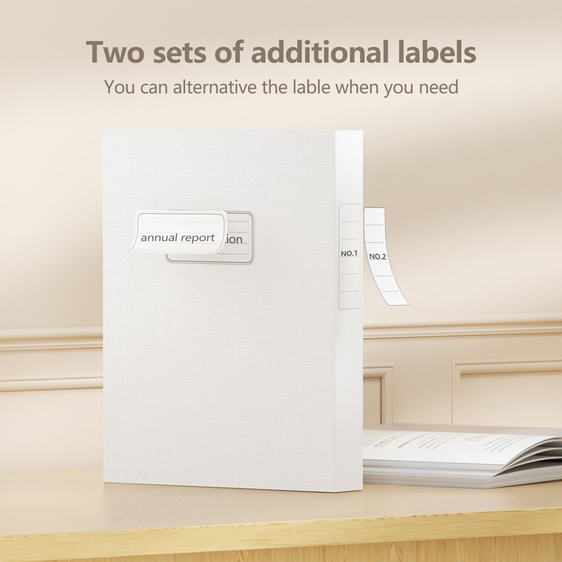 JiaWei A4 Storage File Boxes, White Archives Cases with Lid,