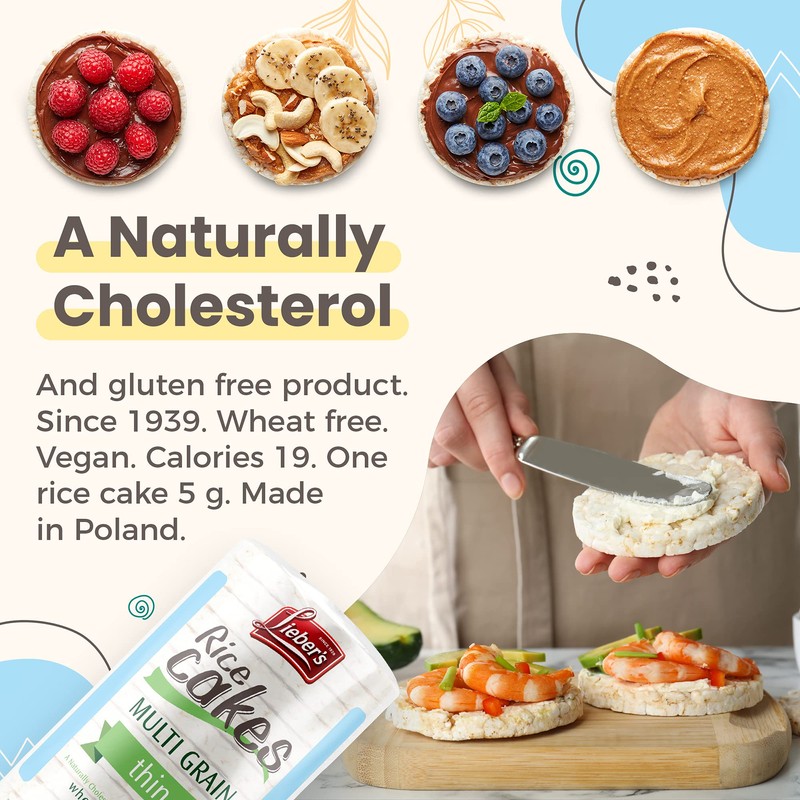 LIEBERS Rice Cakes, Kosher Certified Snack, Dairy Free, Wheat Free,