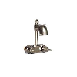 Heavy Duty 3 3/8" Centers Chrome Plated Diverter Clawfoot Tub Faucet with Code Spout