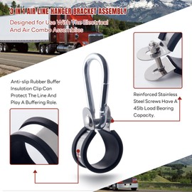 Dazakoot 16” Double Tender Spring Kit, Dual Tender Spring for Suspending Trailer Air Line & Electric Cords, Tender Spring Assembly with Hanger Bracket for Semi Trucks Tractors Trailers - 2PCS