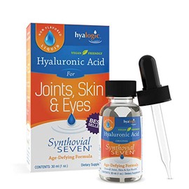 Hyalogic Synthovial Seven - Suplemento oral de cido hialurnico de 1 oz - Liquid HA apoya la hidratacin de la piel, los ojos y los labios, vegano, sin 