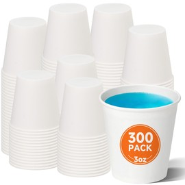 METAPRINT [300 Count 3 oz Disposable Mouthwash Cups, Small Paper Cups, Bathroom Paper Cups, Ideal for Parties and Everyday Use
