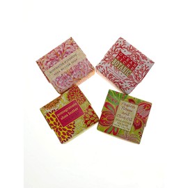 Romance Soap Sampler Gift Set - 4 Bars of Fine French Milled Soap 1.9 oz Bar of Soap with Acetate Box - Shea Butter, Cocoa Butter with Assorted Fragrances - Perfect for Any Romantic Occasion