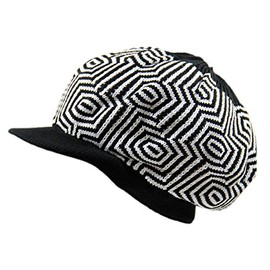 NY Knit Cotton Beanie Visor (Black/White 2)