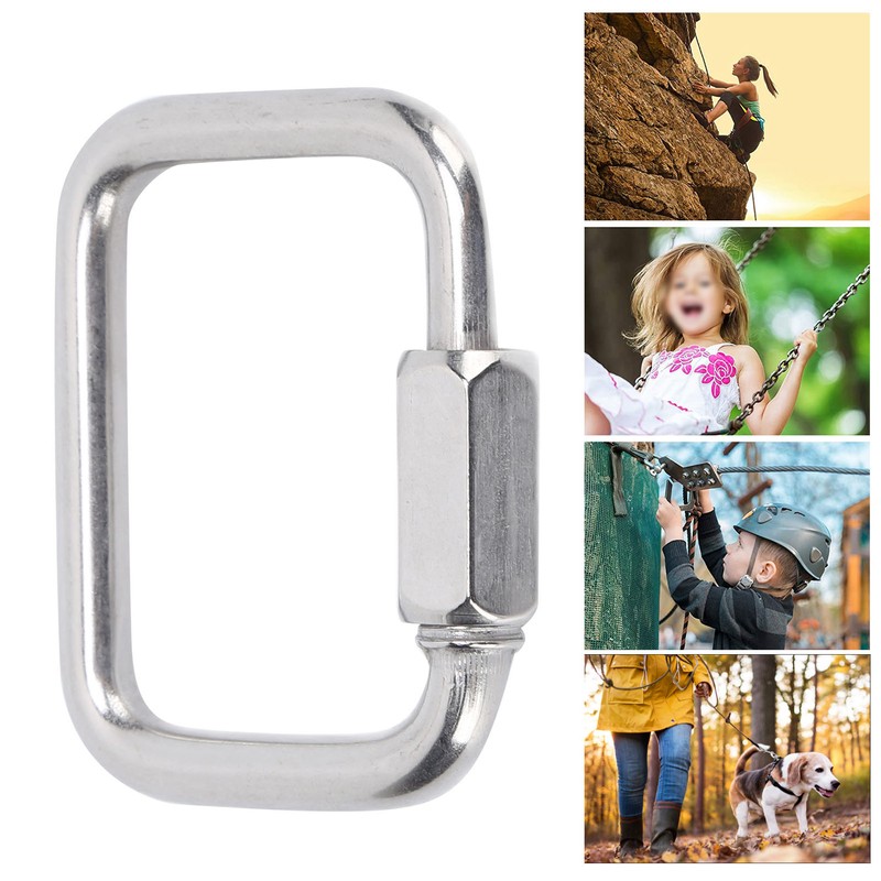 Chain Link Stainless Steel 4‑Corner Multifunctional Connection Buckle for Outdoor