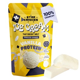 Star Candies Freeze Dried Vanilla Protein Ice Cream | No Melting Freeze Dried Ice Cream Candy | Crunchy & Delicious Camping Food | Premium Astronaut Ice Cream loved by Kids and Adults | (50 g)