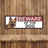 Shawprint German Shepherd BEWARE OF THE DOG METAL GATE SIGN
