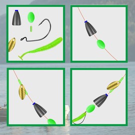 FOLANDO 375PCS Fishing Beads Assorted Kit, Glow Floating Assortment Luminous Round Bait for Saltwater Freshwater