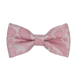 BEWDIO Paisley Bow Ties for Men, Dusty Pink Pre-Tied Bowties for Mens Party Wedding (61-04L)