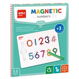 APLI Kids 19264 Magnetic Learning Board - Numbers 123 - Learn Numbers from 0 to 9 Includes Magnetic Pen