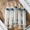 Pack of 5 Dental Syringe 12 ml Graduated Transparent Plastic