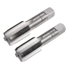 uxcell Metric Hand Tap M27 Thread 1.5 Pitch 4 Straight Flutes H2 Alloy Tool Steel Bottom & Taper Screw Tap Set Tapping Tools for Repairing 1 Pair