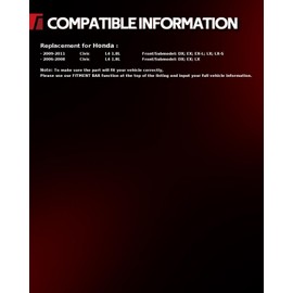 261.9mm Front Brake Pads and Rotors Kit Compatible with 2006-2011 Civic,6pcs