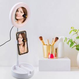 VFM - Social Media 17.5cm LED Ring Light with Phone Holder
