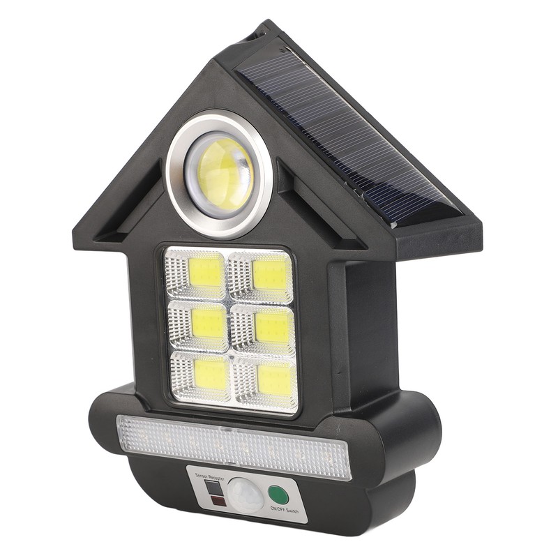 Solar Street Light House Shape ABS LED Motion Sensing Solar