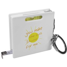 Azeeda 'You Make The Sun Shine For Me' Keyring Tape Measure/Spirit Level Tool (KM00038522)