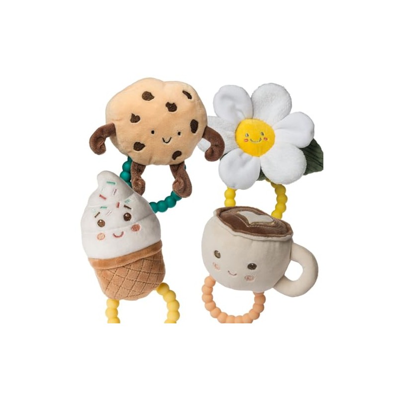 Mary Meyer Sweet Soothie Soft Baby Rattle with Teether Ring,