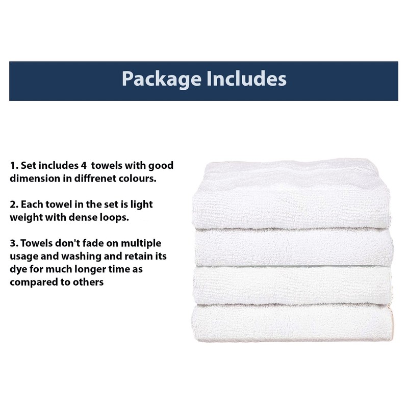 DARWEN STAR Hand Towels - Pack of 4 100% Egyptian