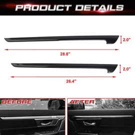 x xotic tech Interior Door Panel Stripe Molding Cover Trim,Carbon Fiber Pattern, Compatible with Honda CRV 2017-2022