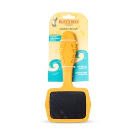 Burt’s Bees for Pets Small Slicker Brush for Dogs with Thick or Curly Hair with Handle Made from Recycled Plastics Collected from Coastal Communities | De-Shedding Dog Brush Removes Knots and Matting