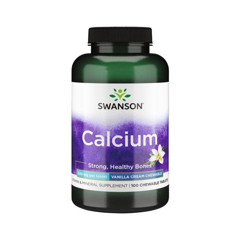 Swanson Calcium-Vanilla Cream 500MG 100 TABS