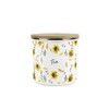 Purely Home Sunflowers Tea Storage Canister - White Floral Metal