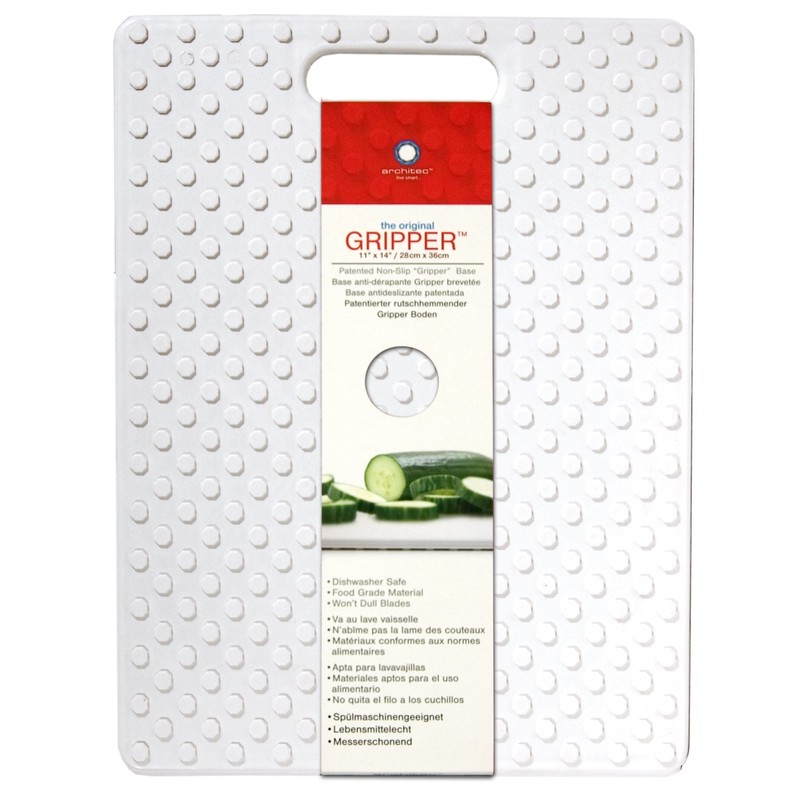 Architec Gripper White Cutting Board, 11 x 14 Inch