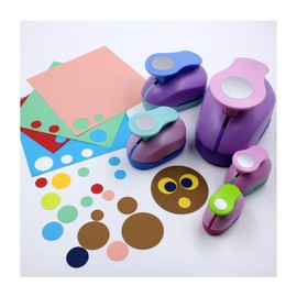 CINY Circle Punch Set Round Embossing Device, Scrapbook Paper Punchers Craft Punches Round Shape Paper Punches for Card Making DIY Albums Greeting Cards (5 pcs, Diameter 9mm+25mm+38mm+50mm+75mm)