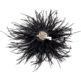 Light Green Feather Brooch Feathers Corsages for Party Wedding Dress Decorations Ostrich Feather Hair Clip Lapel Pins Headwear Hairpin Hairband for Women Girl