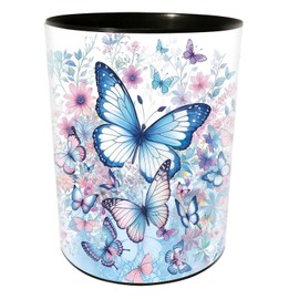 goldbuch 82 155 Papierkorb, Kunststoff, Blau-Weiß, 25 x 25 x 30 cm