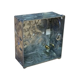 Home.smart Single Metal Back Box 35mm Flush Wall Pattress / 1 Gang Electrical Socket Switch