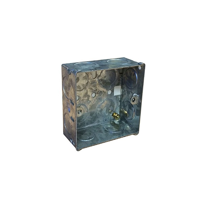 Home.smart Single Metal Back Box 35mm Flush Wall Pattress /