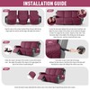 TAOCOCO 100% Waterproof Recliner Cover, Non-Slip Washable Reclining Couch Cover