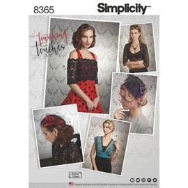 Simplicity 8365 Women's Costume Accessories Sewing Pattern, 5 Pieces, Sizes 6-14