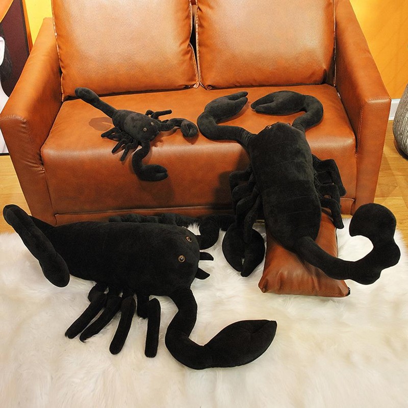 Simulation Black Scorpion Plush Toys Animal Dolls Stuffed Soft Real